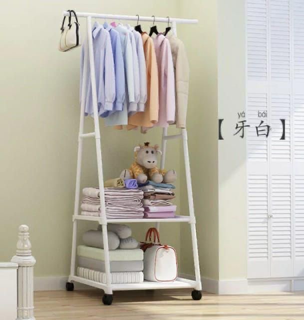 2-In-1 Standing Hanging Rack on Wheels