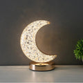 Crystal Rechargeable Table Desk Lamp - Moon Shape